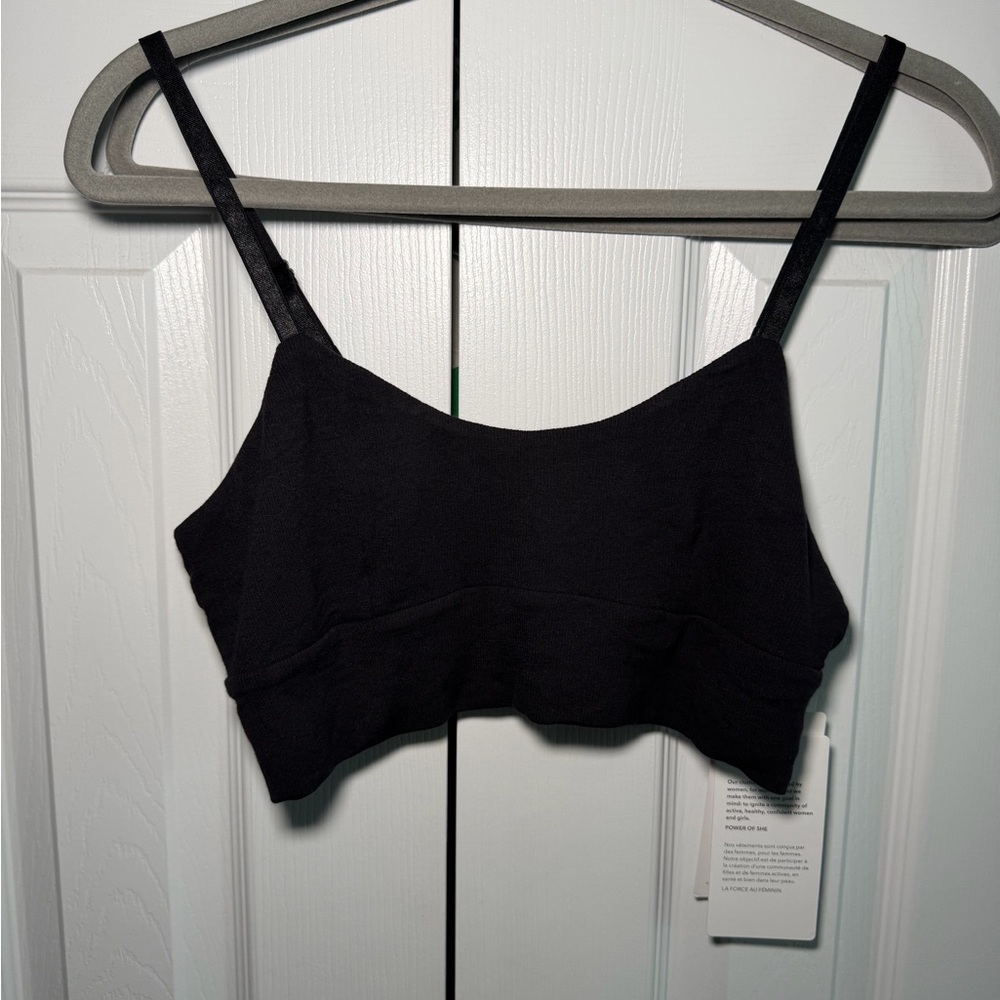 Athleta Black Rib Sleep Bra Top